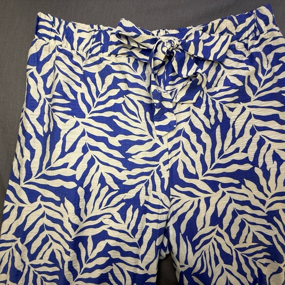 Blue and White Zebra Print wide Leg Light Pants - Picture 3 of 5